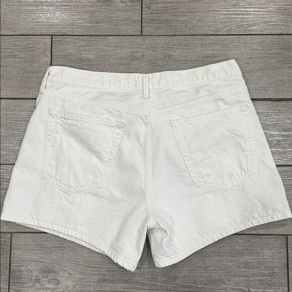 Agolde Parker Long White Denim Jean Shorts Size 31 (12) New! - Picture 12 of 15